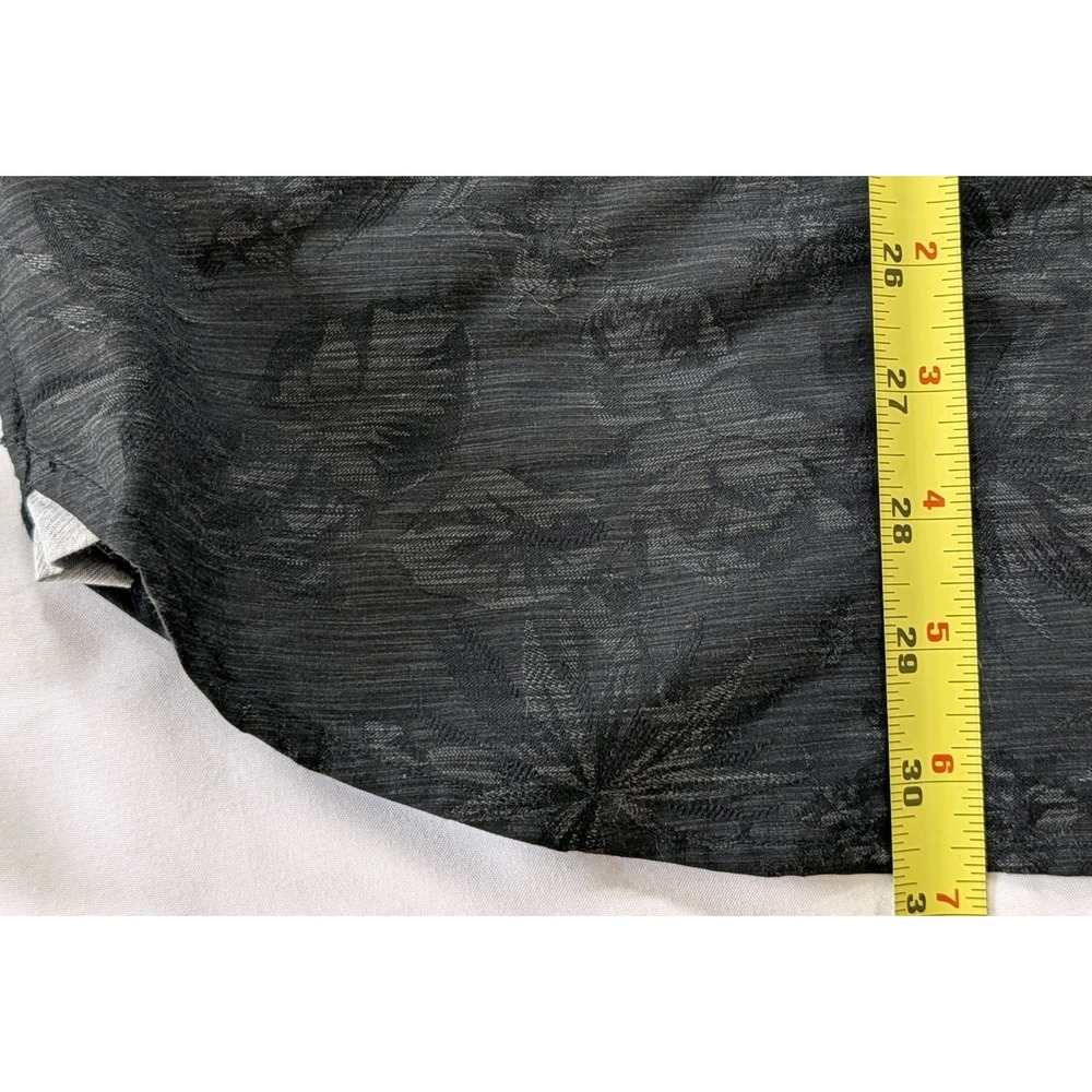 Tommy Bahama Island Modern Fit Mens LS Button Down Black Pattern Cotton Silk XL - Picture 5 of 6